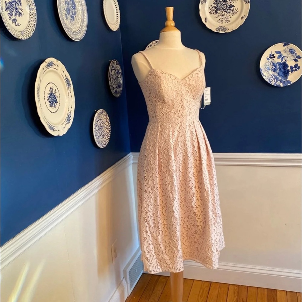 Full lace midi formal gown